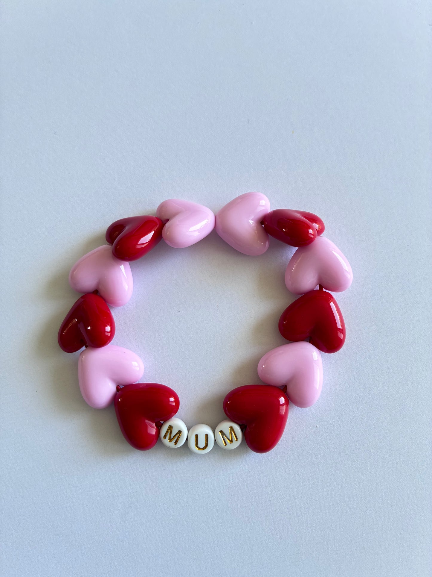Bracelet MUM rouge et rose 🩷❤️
