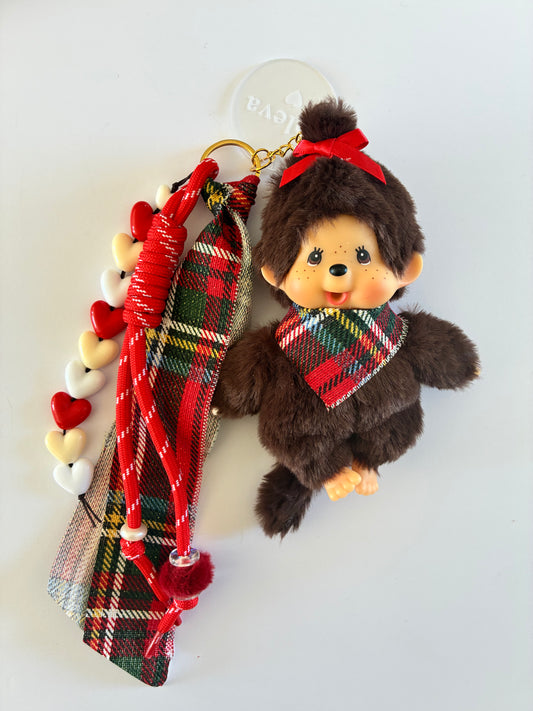Monchhichi carreaux Rouge